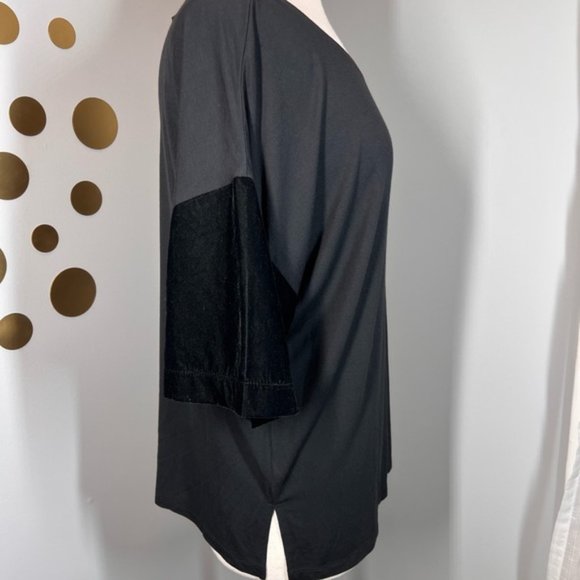 EUC Donna Karan Sleepwear Velvet Short Sleeve Tee - Picture 5 of 7